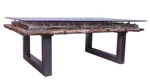 Mesa de centro de puerta de hueso de estilo moderno con tapa de vidrio de altura ajustable y características de almacenamiento decorativas muebles para el hogar - Product Image 4