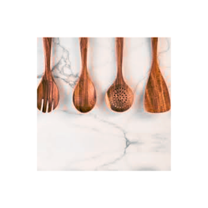 Juego de utensilios de cocina con logotipo personalizado de alta calidad, Material de madera hecho a mano, opciones OEM/ODM, fabricante de Vietnam - Product Image 3