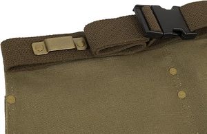 Venta al por mayor de lona cintura trabajo delantal ajustable medio delantal para herramientas verde oliva - Product Image 3