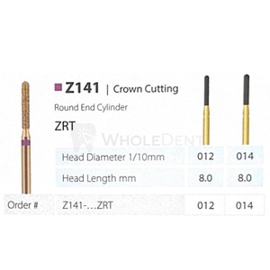 MDT Instrumentos quirúrgicos dentales Cilindro de extremo redondo Z141 FG ZirconIT ZRT Diamond Burs - Product Image 2