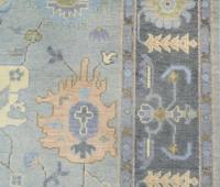 Tapis noué à la main Oushak classique vintage, couleur unie, antidérapant, à poils ras, pour la maison, la chambre, la cuisine, le salon, la salle de bain