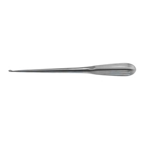 Curette de fusion vertébrale à dos plat 9 ''taille droite #1 tasse poignée brune Instruments chirurgicaux orthopédiques - Product Image 5
