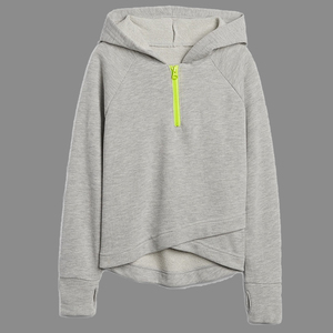 เสื้อสเวตเตอร์แบบสวมหัวแขนยาวผ้าคอตตอนระบายอากาศมีซิปพิมพ์ลายฤดูใบไม้ร่วง - Product Image 1