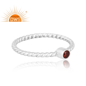 Latest Trending Fine Sterling Silver Natural Garnet Gemstone <b>Statement</b> <b>Ring</b> Custom Jewelry Manufacturer - Product Image 2