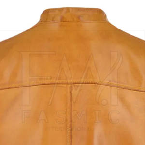 Veste en cuir à manches longues pour hommes avec fermeture à glissière motif personnalisé toile style rue haute pour l'hiver prix raisonnable - Product Image 5