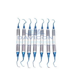 Juego de Curetas Dentales Gracey Profesionales de Acero Inoxidable de Alta Calidad, Modelo DAVICON DE-018 |   Juego de 7 Piezas de Doble Punta - Product Image 3
