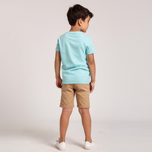 Ensemble de bas de haut à la mode pour garçons Design décontracté avec t-shirt et bas doux, tissu respirant, idéal pour l'été, l'école ou la récréation - Product Image 3