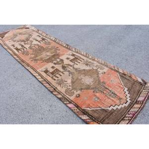 Motif ethnique 3.7 X 13.1ft Tapis en laine Style turc Marron Beige Patchwork Design avec support en latex - Product Image 4