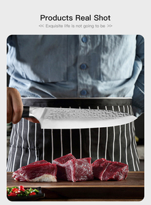 Cuchillo de chef afilado forjado hecho a mano, cuchillo de cocina de hoja afilada Premium profesional de acero de Damasco de Pakistán, mango de madera - Product Image 6