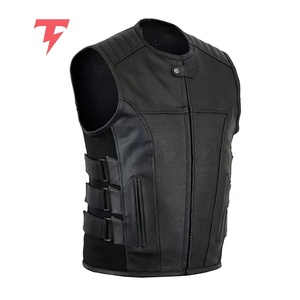 Promotion : Nouveau Gilet de Motard en Cuir Élégant avec Boutons et Fermeture Triple Boutonnage Imperméable pour Hommes - Vente Flash Haute Qualité - Product Image 1