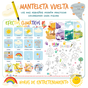 Giorni della settimana e tovaglietta didattica meteo per i più piccoli giorni bianchi della settimana - Product Image 3