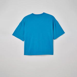 Cropped Boxy Fitผู้ชายผ้าฝ้าย 100% ไหล่Streetwearคุณภาพสูงโลโก้ที่กําหนดเองธรรมดาเสื้อยืดฤดูร้อนอินเทรนด์Tees - Product Image 5