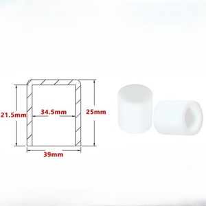 Modelo de cara redonda de goma de silicona blanca de 34,5mm, buena cubierta de resistencia a los golpes para tuberías automotrices fabricadas en Tailandia - Product Image 1