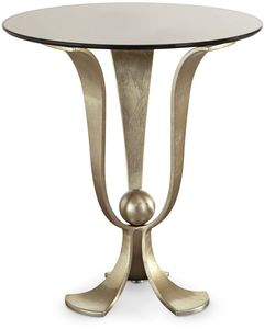 Table d'appoint minimaliste en métal avec pied à un montant et cadre robuste pour les petits espaces Disponible à un prix abordable - Product Image 4