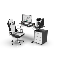 SMARTDESK Bureau de jeu pour PC réglable en hauteur, design en forme de Z, plateau en caoutchouc de haute qualité, capacité de charge de 160 kg