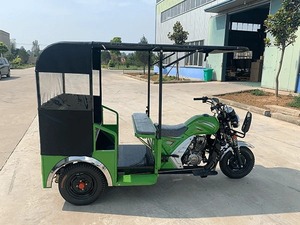 Tricycle électrique pour passagers 48V 501-800W, carrosserie fermée, 3 places, orange - Product Image 3