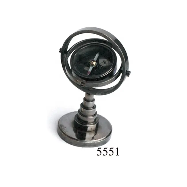 Handmade Antique Vintage Solid Brass Gimbal Gyroscope Compass With Stand For Sale At Low Price