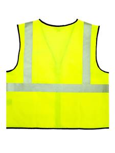 Chaleco DE SEGURIDAD HI VIS de malla transpirable con chalecos de cinta reflectante para trabajo al aire libre ajuste ajustable para trabajadores fabricados en Pakistán. - Product Image 2