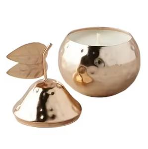 Metal Wax <b>Candle</b> Jar Hammered Design <b>Copper</b> Plating T light <b>Holder</b> Tableware And Night Party Decoration <b>Candle</b> <b>Holder</b> Jars - Product Image 5