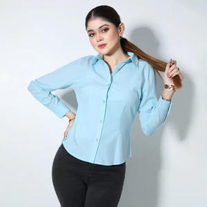 เสื้อเข้ารูปแขนยาวสำหรับผู้ชายแฟชั่นใหม่ชุดเดรสผ้าฝ้ายคุณภาพเสื้อเชิ้ตสำหรับใส่ทำงานแบบทางการโลโก้ด้านหน้า - Product Image 4