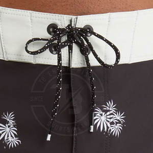 Shorts de bain pour hommes avec logo personnalisé, 100% coton, motif uni, décontractés, taille mi-haute, respirants, séchage rapide, taille adulte, fabriqués au Pakistan - Product Image 6