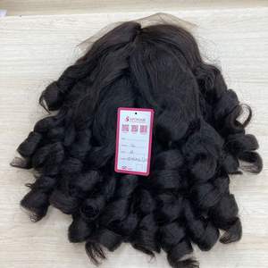 Haute Qualité 20 Pouces Fumia Wave Frontal Perruque 100% Remy Couleur Naturelle Extension de Cheveux - Product Image 1