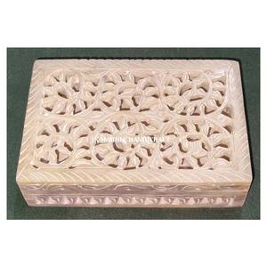 Joyero de esteatita Natural hecho a mano, diseño tallado, collar, pendiente y reloj, almacenamiento, caja de regalo de piedra de seguridad - Product Image 1