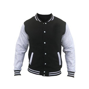 Customized Name Patch Stand Collar Varsity Jacket Personalized Front Logo Color Block Style College Baseball Jacket for Men - Product Image 5