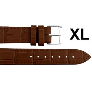 สายนาฬิกาหนังสีน้ำตาลอ่อนคลาสสิกสายรัดข้อมือ1305 XL สแตนเลสหัวเข็มขัดกันน้ำยูนิเซ็กซ์อุปกรณ์งานฝีมือคลาสสิก - Product Image 1