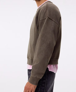 Produits tendance 2026 : Sweat-shirts à épaules tombantes, chemises délavées à l'acide sans capuche, sweat-shirts oversize, chemise coupe-vent - Product Image 4