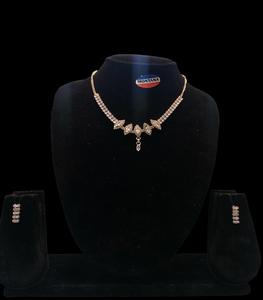 Joyería de moda nuevo amor en forma de acero inoxidable diamante pendientes collar conjunto mujeres perla accesorios novia regalo Vintage - Product Image 1