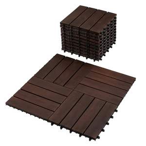 Hot Sale 2024-HPW-04 Acacia <b>Wood</b> Texture Solid <b>Wood</b> Tile Classic Balcony Outdoor Floor Decoration Modern Design for Square Tiles - Product Image 1