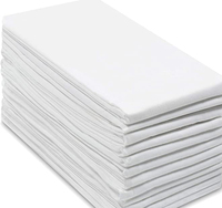 Serviette en coton 100% blanc, douce, écologique, de haute qualité, pour la cuisine, fabriquée en Inde