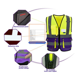 Nouveau Style Construction travail gilet de sécurité Logo personnalisé bande réfléchissante gilet de travail - Product Image 4