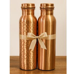 Bouteille en cuivre écologique à finition martelée avec bouchon anti-fuite Grande capacité - Product Image 6