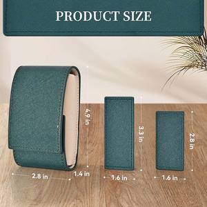 Étui à montre en cuir de voyage de qualité supérieure personnalisé en gros avec doublure en daim, fait à la main, portable, pour une seule montre - Product Image 4