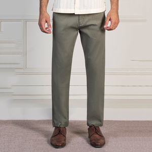 Pantalons slim en coton pur sur mesure, couleur unie, couleurs personnalisées, vente en gros, pantalons de bureau pour hommes - Product Image 2