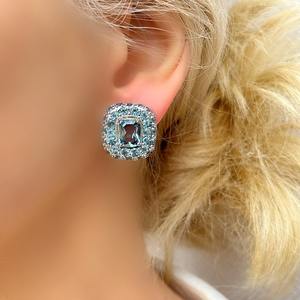 Boho Style classique boucles d'oreilles bijoux pour femmes 925 argent Sterling bleu topaze pierres précieuses à la main boucles d'oreilles bijoux - Product Image 5