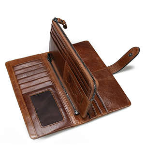 New Arrival High Quality Genuine Leather Men's Long <b>Wallet</b> Business Men's <b>Wallet</b> <b>Card</b> <b>Holder</b> Men's Long Money <b>Wallet</b> - Product Image 3