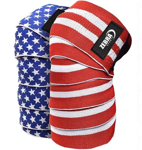 Wholesale Price Unisex Gym Knee <b>Wrap</b> <b>Support</b> Braces Custom Made Weight Lifting Powerlifting Breathable Non-Slip Elastic 100% - Product Image 4