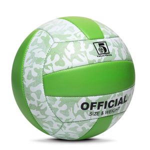 Pallone da pallavolo leggero in PVC verde per bambini scuola per principianti allenamento personalizzato stampato durevole Souvenir palla da pallavolo - Product Image 2