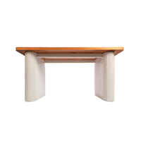 Experimente la Elegancia con la Mesa de Comedor WT005 Alia, Acabado Blanco Lavado, Madera de Teca Hecha a Mano en Indonesia, Encanto Rústico, Muebles para el Hogar, Villa