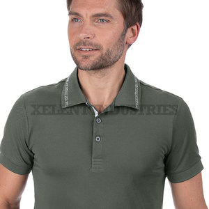 B31 personalizable caballeros manga corta ecuestre botón Polo secado rápido peso ligero hombres equitación capa Base - Product Image 3