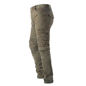 Pantalones de Motocicleta Azules para Hombre, con Protección Extraíble, Bolsillos con Cremallera, Pantalones de Motociclismo Blindados - Product Image 2