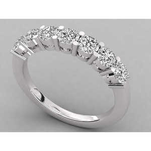 Anillo de Diamante Cultivado en Laboratorio con Corte Solitario de 9K, Anillo Brillante para Mujer, Hecho a Mano, Banda Geométrica de Eternidad, Certificado VS IGI para Compromiso - Product Image 6