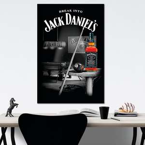 Jack Daniel's Modern Style <b>Canvas</b> Poster for <b>Wall</b> Use Pool Design - Product Image 1