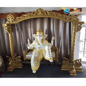 Entrada DE BODA Gujarati FRP Ganesha en columpio Entrada de boda única y tradicional Entrada DE BODA Ganesha FRP Ganesha EE. UU. - Product Image 1