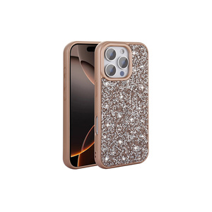 Étui de luxe antichoc en strass diamant noir pour 16 Pro Max, coque brillante en cristal étincelant, style inspiré Ins SAFA - Product Image 3