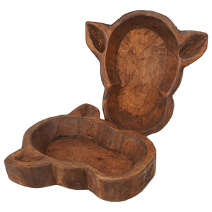 ชามไม้ทรงวัวไม้ชามเปล่าสำหรับเทเทียนทำด้วยมือผลิตเองจากเวียดนาม - Product Image 2