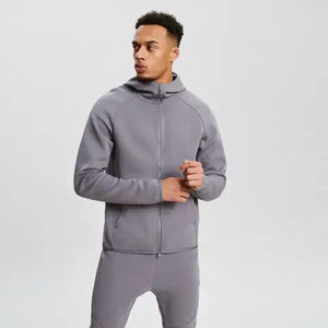 ชุดวอร์มขนแกะ2ชิ้นสำหรับวิ่งออกกำลังกายในยิมของผู้ชายฤดูหนาวดีไซน์ทันสมัยเป็นมิตรกับสิ่งแวดล้อม - Product Image 4